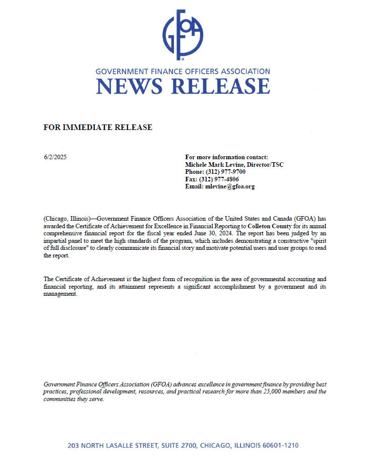 GFOA Press Release
